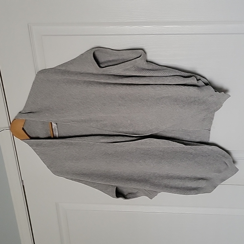 Contemporaine by Simons 100% Cotton Knit Open Sleeveless Cardigan Sweater